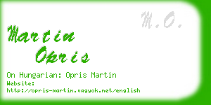 martin opris business card